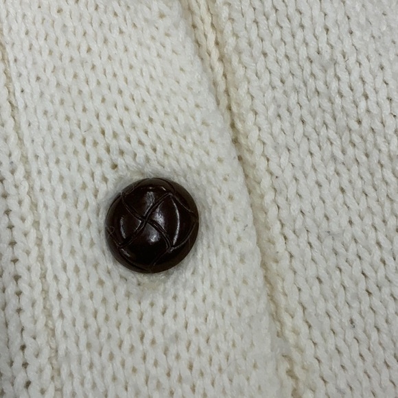 5 button down vintage cardigan- cream size 44 - Picture 3 of 6